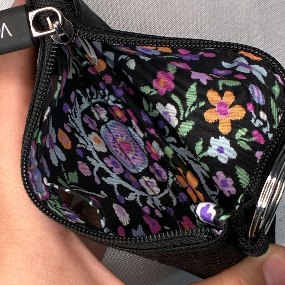 Vera Bradley Black Keychain ID Holder - Picture 5 of 7